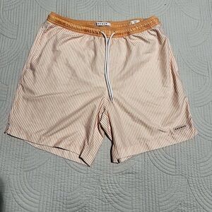 Pacsun Mens Swim Shorts Orange White Medium